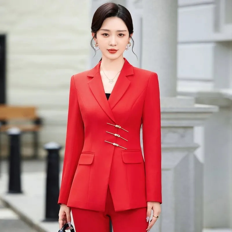 Women'S Red Formal Wear - 2025 Moda Bianco Rosso Nero Giacca
