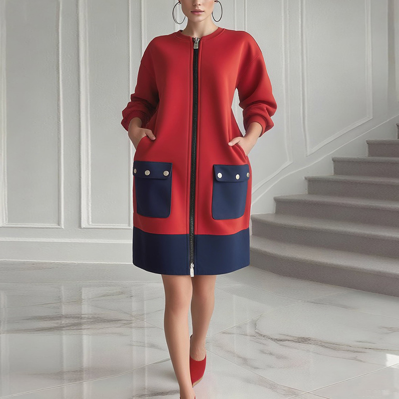 Women'S Red Formal Wear - Modigirl Abiti a maniche lunghe in