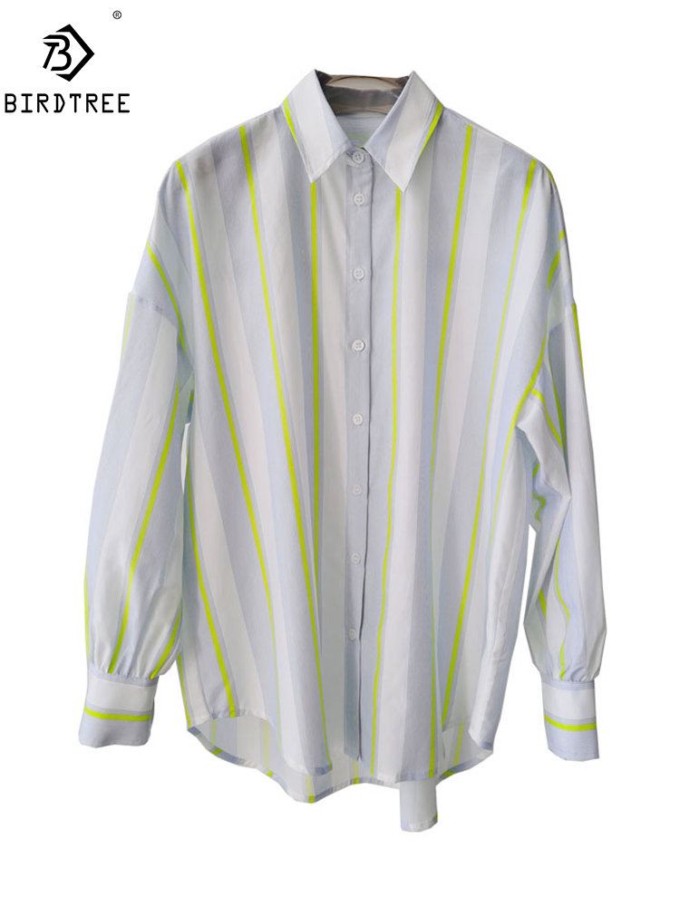 Silk Blouse - BirdTree, Camicia Elegante in Vera Seta