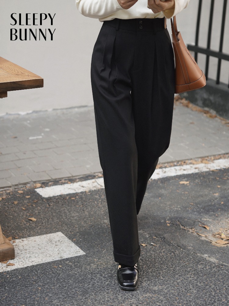 Tailored Trouser Wide - Pantaloni a vita alta in lana