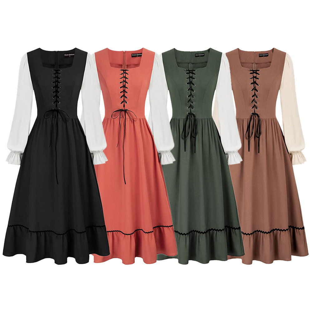 Midi Dress - Abito da Donna Vintage Stile Medievale
