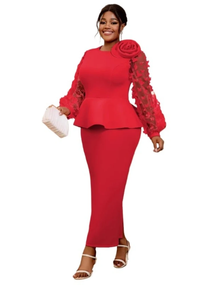 Women'S Red Formal Wear - 2025 Abiti africani taglie forti per