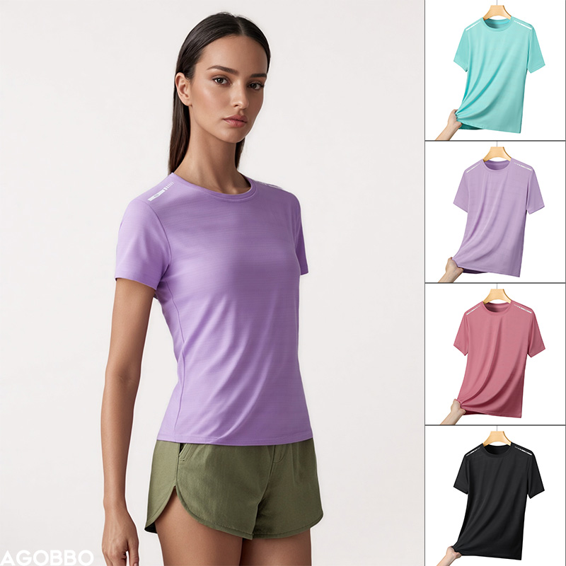 Silk Blouse - T-shirt da corsa riflettente da donna,