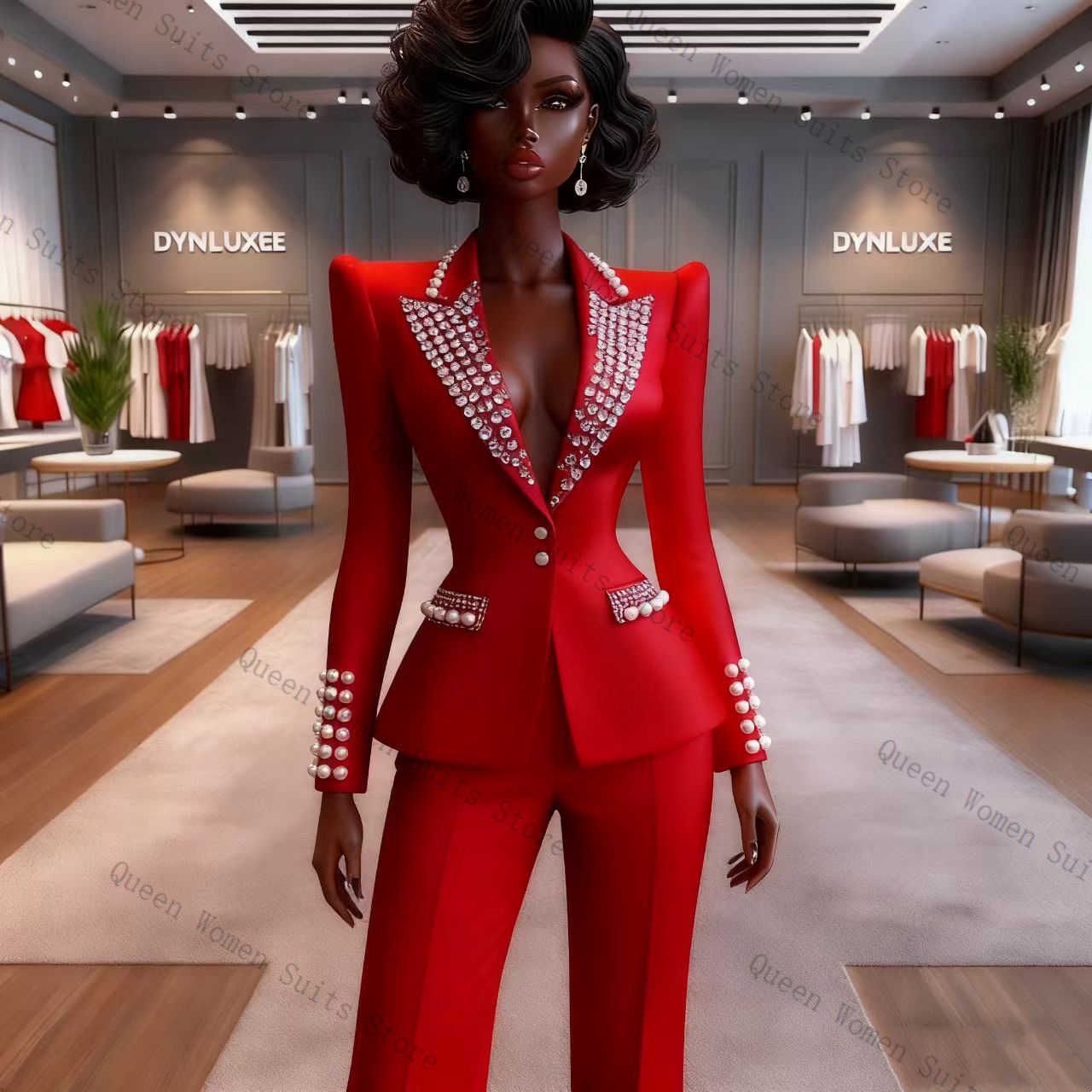 Completo da Donna con Perle Ro - Women'S Red Formal Wear recensione e prezzo