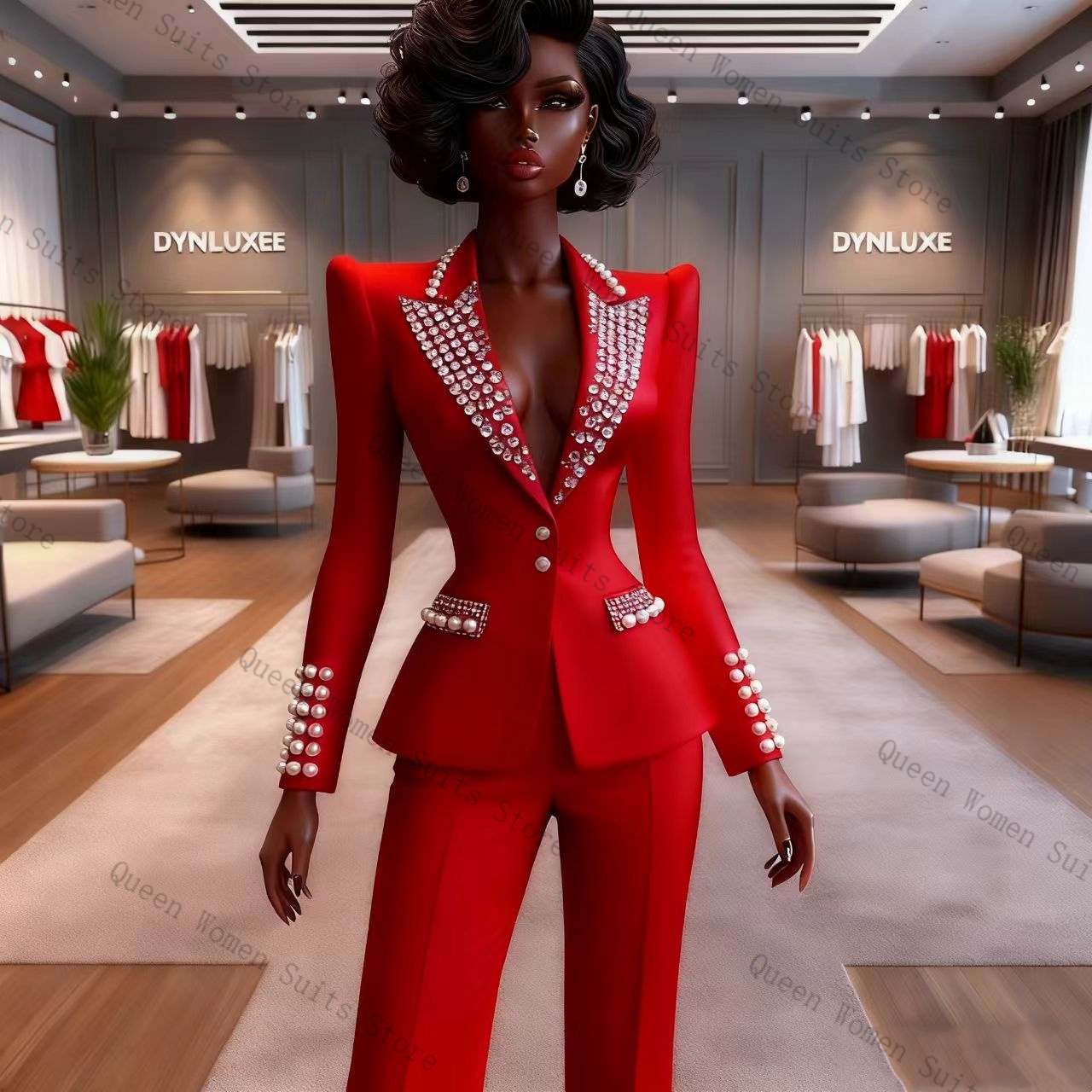 Completo da Donna con Perle Ro - Women'S Red Formal Wear recensione e prezzo