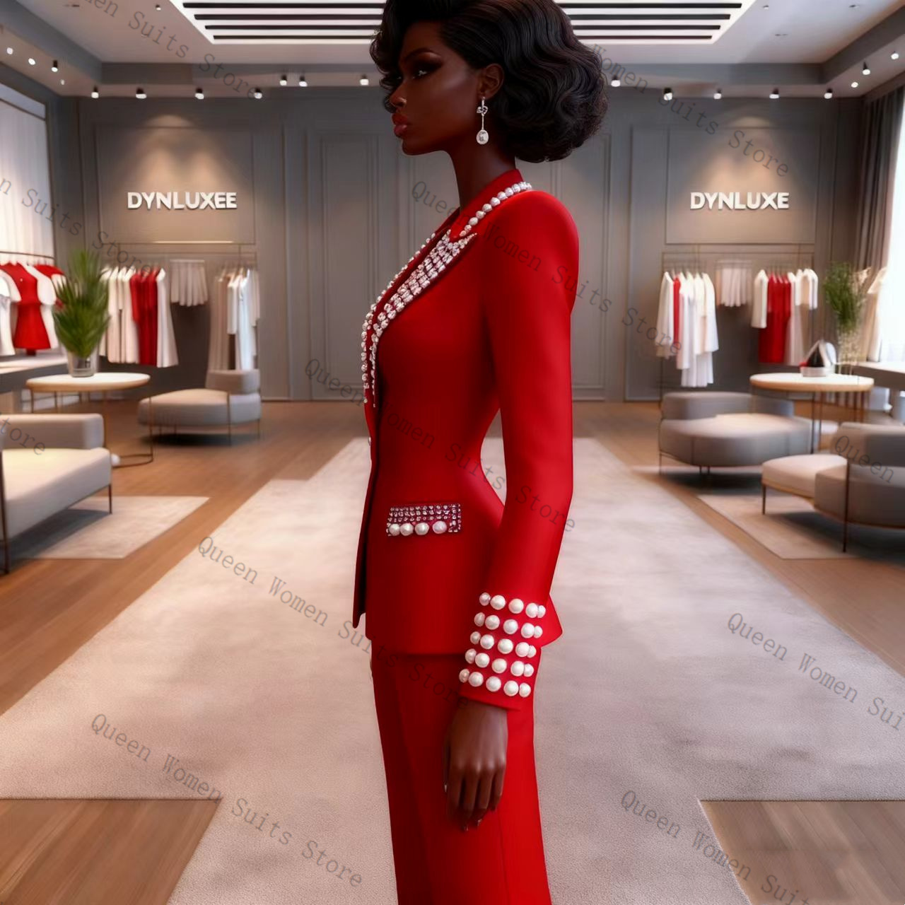 Completo da Donna con Perle Ro - Women'S Red Formal Wear recensione e prezzo