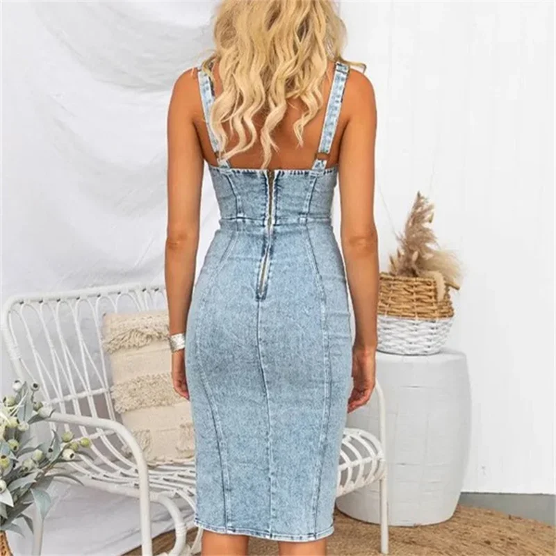 Abito Vintage Slim Fit in Deni - Midi Dress recensione e prezzo