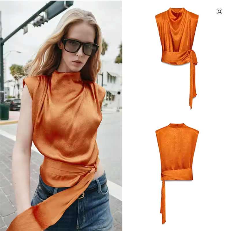 Top Corto Senza Maniche con Co - Silk Blouse recensione e prezzo