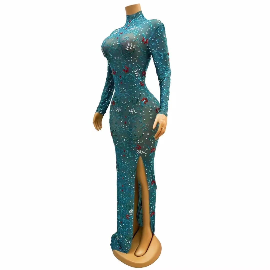 Sexy Stage lussuoso blu verde  - Women'S Red Formal Wear recensione e prezzo