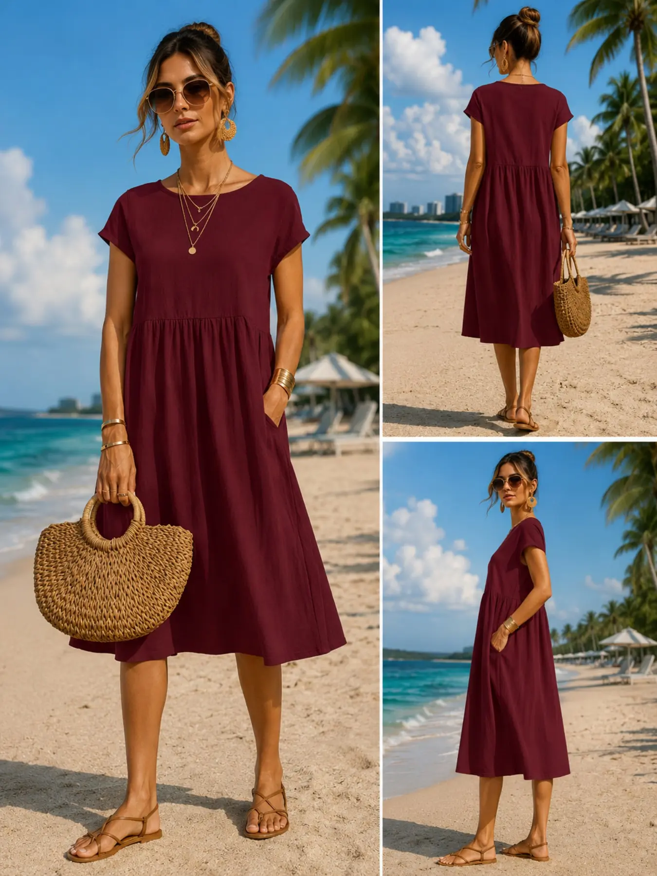 Abito midi casual da donna con - Midi Dress recensione e prezzo